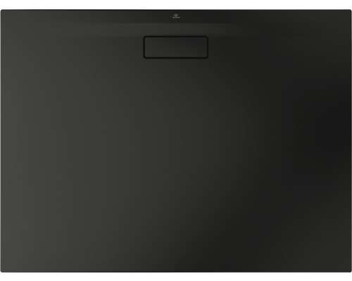 Černá sprchová vanička s obdélníkovým odtokem