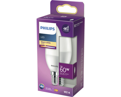 LED žárovka Philips patice E14, 7 W, teplá bílá v krabici