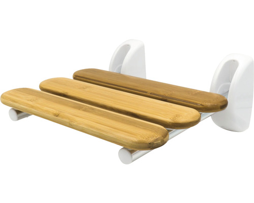 Sklápěcí sedátko do sprchového koutu RIDDER Pro s bambusovým sedákem