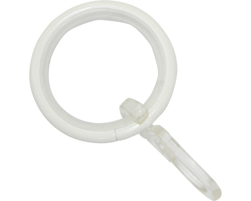 Kroužky pro záclonovou tyč bílá Ø16-20 mm