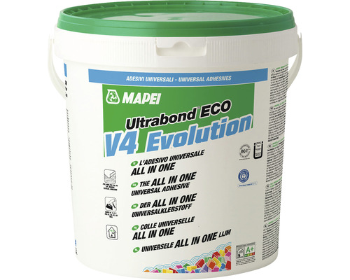 Lepidlo MAPEI Ultrabond Eco V4 Evolution 5kg béžové Kbelík s univerzálním lepidlem značky Mapei Ultrabond Eco V4 Evolution