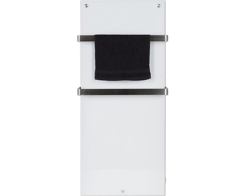 Ohřívač ručníků se dvěma držáky na ručníky a ručníkem