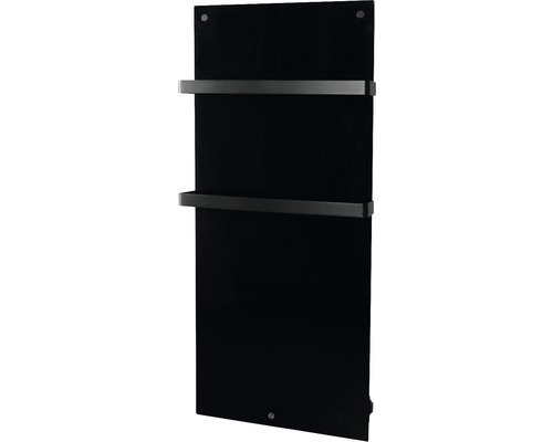 Infrazářič EUROM Sani 800 55 x 115 cm černý 800 W s Wi-Fi a 2 držáky na ručníky Černý ohřívač ručníků se dvěma držáky na ručníky