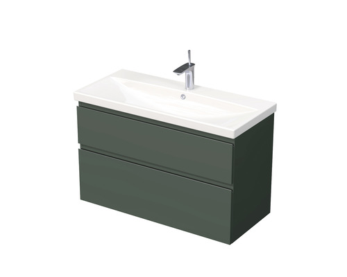 Koupelnová skříňka s umyvadlem Intedoor LANDAU 100x65 cm zelená