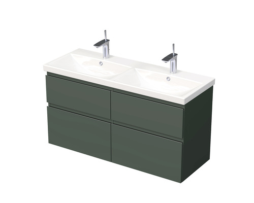 Koupelnová skříňka s umyvadlem Intedoor LANDAU 120x65 cm zelená
