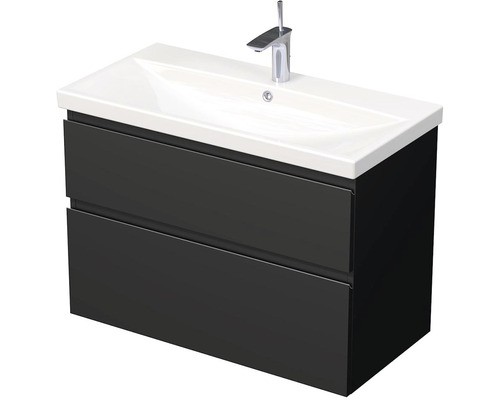 Koupelnová skříňka s umyvadlem Intedoor LANDAU 90x65 cm černá matná