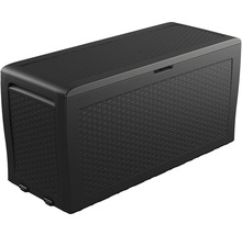 Úložný box pro venkovní použití s víkem v designu ratanu