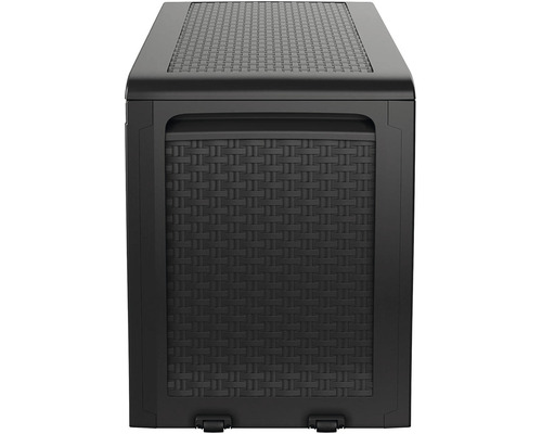 Úložný box z plastu s designem ratanu