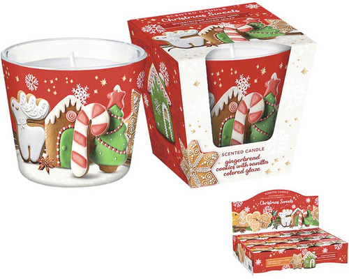 Vánoční svíčka vonná ve skle CHRISTMAS SWEETS GINGERBREAD COOKIES 115 g