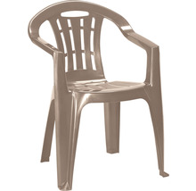 Zahradní židle plastová MALLORCA cappuccino béžová-thumb-0