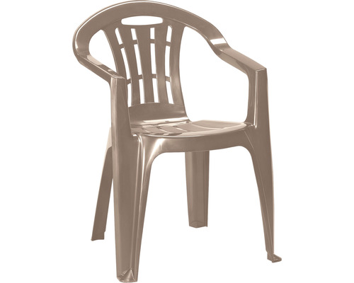 Zahradní židle plastová MALLORCA cappuccino béžová-0