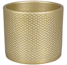 Zlatý květináč s tečkovanou texturou