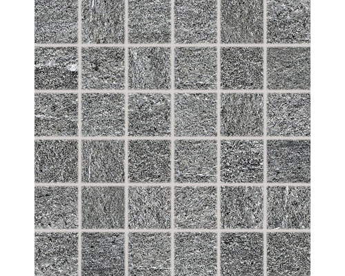 Mozaika Outtec tmavě šedá 5x5/29,8x29,8x1 cm