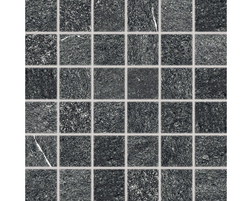 Mozaika Outtec černá 5x5/29,8x29,8x1 cm