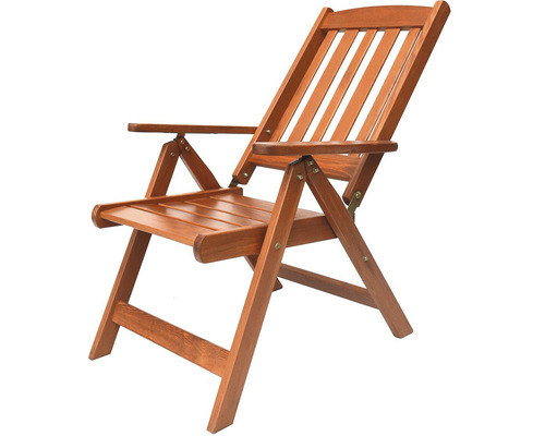 Dřevěné lehátko do exteriéru v barvě dřeva