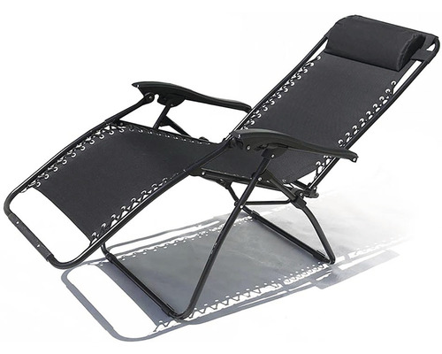 Černé relaxační křeslo s polštářem