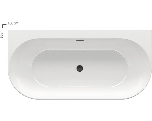 Volně stojící vana RAVAK FREEDOM W 166x80 white/black XC00100027 Volně stojící vana RAVAK FREEDOM W 166x80 white/black XC00100027