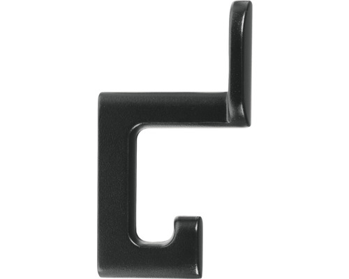 Černý kovový nástěnný hák