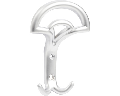 Kovový věšák na šaty se dvěma háčky a závěsným zařízením