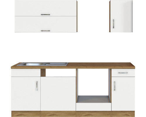 Kuchyňská linka s dřezem, spodními a horními skříňkami