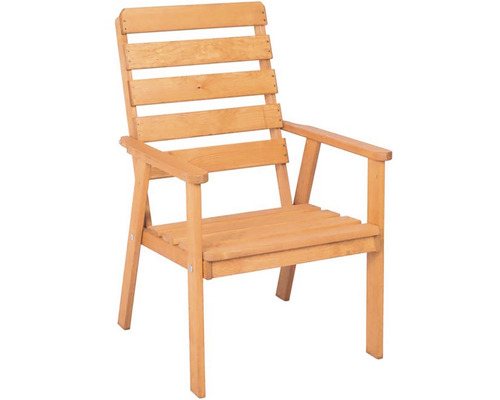 Dřevěná židle se područkami do zahrady
