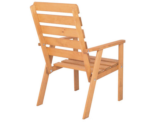 Dřevěná židle s područkami, zahradní nábytek