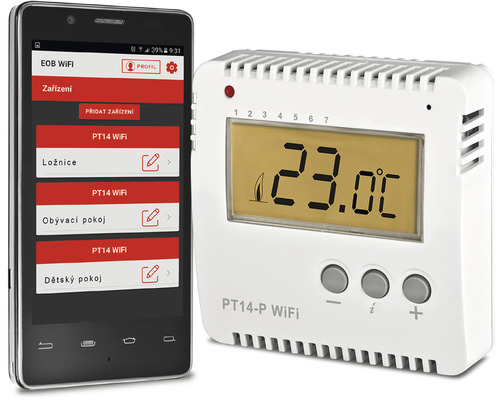 Prostorový WIFI termostat Elektrobock PT14-P