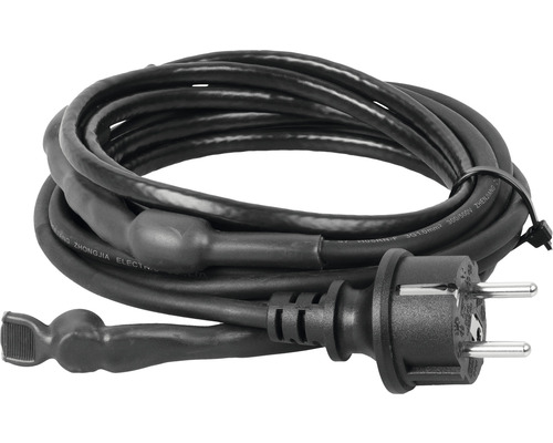 Černý topný kabel s euro zástrčkou