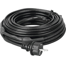 Černý topný kabel s navinutou zástrčkou