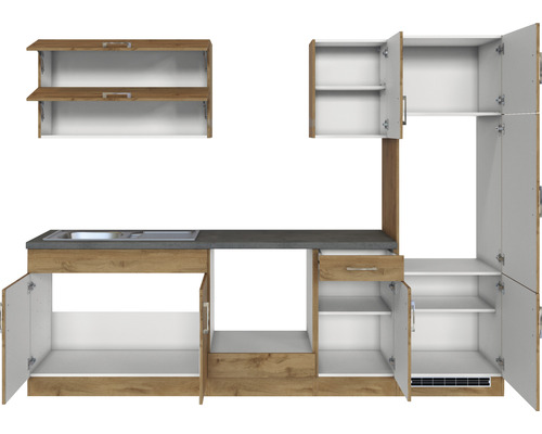 Kuchyňská linka s dřezem, pracovní deskou a skříňkami