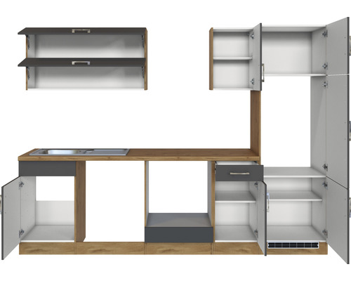 Kuchyňská linka s dřezem, horními a spodními skříňkami