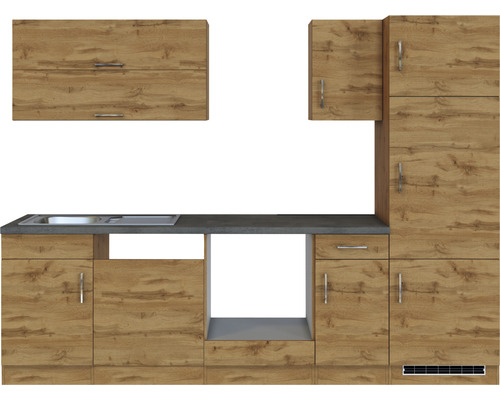 Kuchyňská linka s horními a dolními skříňkami a dřezem