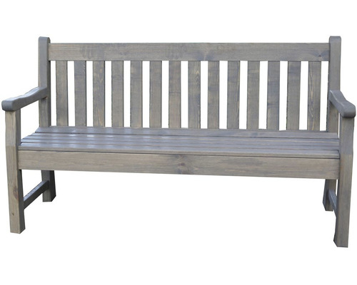 Dřevěná zahradní lavice s područkami a latěmi