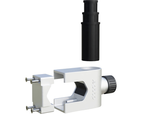 Logo značky Doppler a nástroj pro upevnění trubek