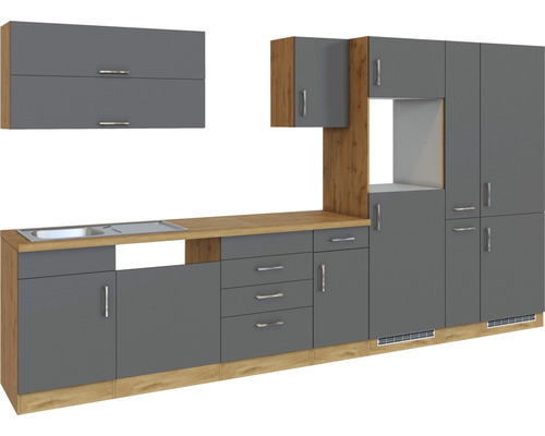 Kuchyňská linka s dřezem, zásuvkami a skříňkami