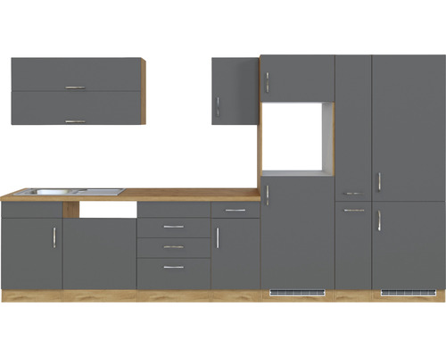 Kuchyňská linka s dřezem, zásuvkami a skříňkami