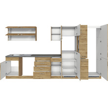 Kuchyňský blok Held Möbel Sorrento 360 cm barva čela dub matný barva korpusu dub matný