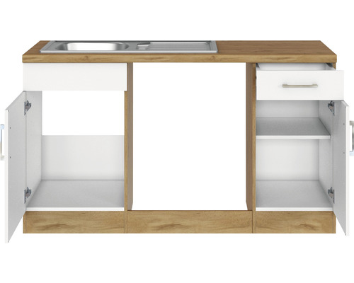 Kuchyňská linka s dřezem, zásuvkou a skříňkami