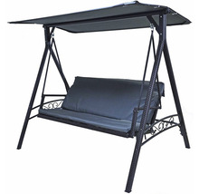 Zahradní houpačka se sluneční stříškou a polštáři