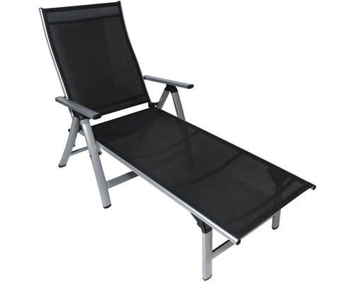Nastavitelné zahradní lehátko s hliníkovým rámem a textilním potahem