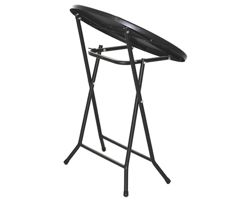 Černý bistro stolek se skládacím rámem