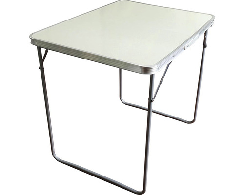 Campingový stůl 80 x 60 cm světle šedý