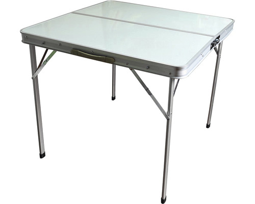 Campingový stůl 80 x 80 cm světle šedý