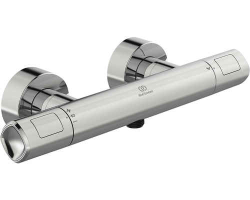 Termostatická sprchová baterie Ideal Standard Ceratherm T100 chrom A7229AA Logo Ideal Standard na termostatické baterii pro povrchovou montáž