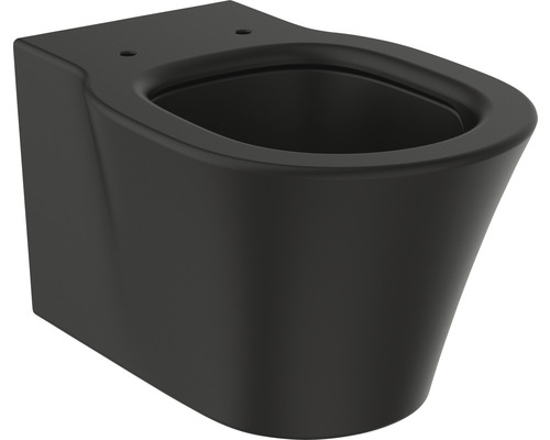 Závěsné WC Ideal STANDARD Connect Air s hlubokým splachování bez splachovacího okraje AquaBlade matně černé bez WC sedátka E0054V3