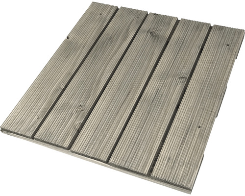 Dřevěná dlaždice 50 x 50 cm šedá impregnovaná