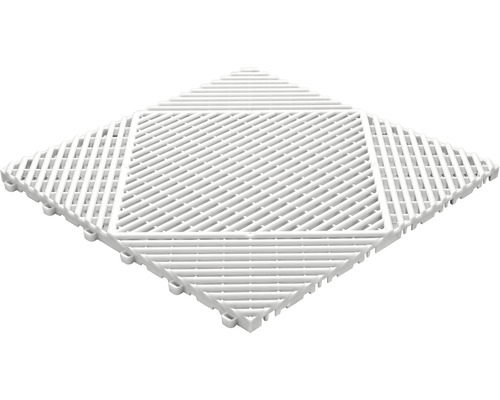 Čtvercová, průhledná podlahová dlaždice z plastu