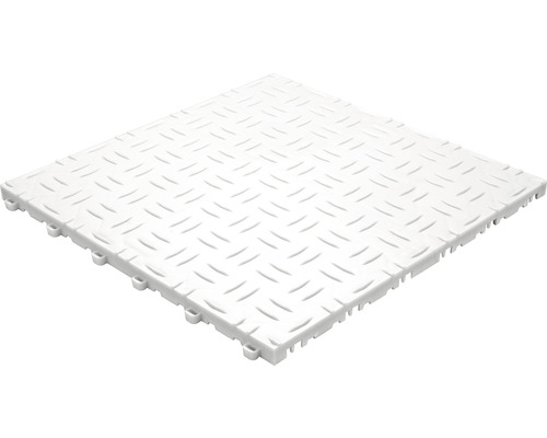 Čtvercová plastová podlahová dlaždice s žebrovaným vzorem