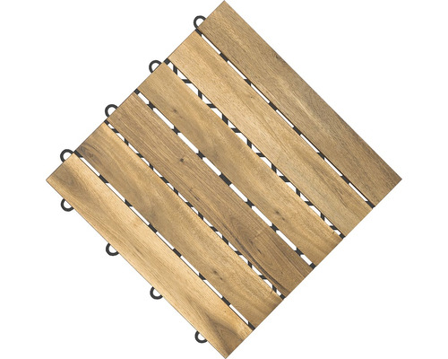 Dřevěná dlaždice s plastovou spodní konstrukcí