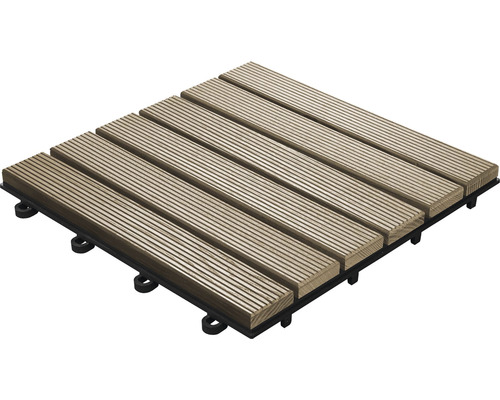 Dřevěná terasová dlaždice s perem a drážkou